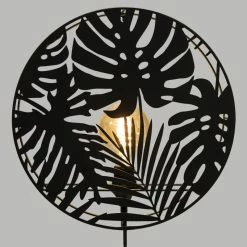 Applique Métal Noir Feuilles Olas Atmosphera -Ledepot Soldes Magasin applique metal noir feuilles olas atmosphera 2