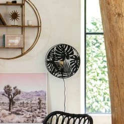 Applique Métal Noir Feuilles Olas Atmosphera -Ledepot Soldes Magasin applique metal noir feuilles olas atmosphera 4