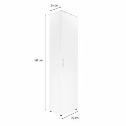 Armoire 1 Porte 6 Niveaux Blanc -Ledepot Soldes Magasin armoire 1 porte 6 niveaux andy blanc 6