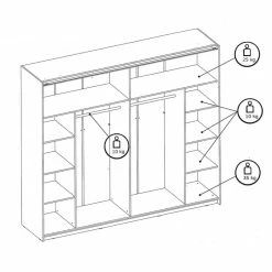 Armoire 2 Portes Grand Modèle Avec Miroir Nantes -Ledepot Soldes Magasin armoire 2 portes grand modele avec miroir nantes 4