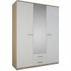 Demeyere Armoire 3 Portes Coloris Blanc Et Naturel Lena 1 Demeyere Armoire 3 Portes Coloris Blanc Et Naturel Lena -Ledepot Soldes Magasin armoire 3 portes coloris blanc et naturel lena