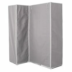 Armoire D'angle 1 Penderie / 10 étagères Gris Atmosphera 9 Armoire D'angle 1 Penderie / 10 étagères Gris Atmosphera -Ledepot Soldes Magasin armoire d angle 1 penderie 10 etageres gris atmosphera 3