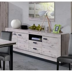 Bahut 3 Portes 2 Tiroirs Marseille 8 Bahut 3 Portes 2 Tiroirs Marseille -Ledepot Soldes Magasin bahut 3 portes 2 tiroirs marseille 2