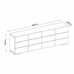 Bahut 4 Portes Chêne Blanchi Elba 12 Bahut 4 Portes Chêne Blanchi Elba -Ledepot Soldes Magasin bahut 4 portes chene blanchi elba 4