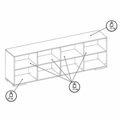Bahut 4 Portes Chêne Blanchi Elba 13 Bahut 4 Portes Chêne Blanchi Elba -Ledepot Soldes Magasin bahut 4 portes chene blanchi elba 5