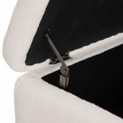 Banc Coffre Bouclette Blanc Aurora Atmosphera -Ledepot Soldes Magasin banc coffre bouclette blanc aurora atmosphera 1 4