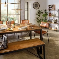 Banc Métal Et Bois Edena Atmosphera -Ledepot Soldes Magasin banc metal et bois edena atmosphera 4