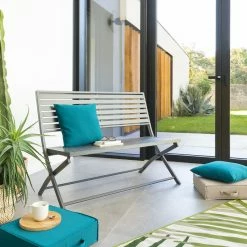 Banc Pliant Olbia Noir Graphite Hespéride -Ledepot Soldes Magasin banc pliant olbia noir graphite hesperide 3