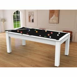 Billard Américain Arizona 7 Pieds Blanc Laqué / Tapis Noir 11 Billard Américain Arizona 7 Pieds Blanc Laqué / Tapis Noir -Ledepot Soldes Magasin billard americain arizona 7 pieds blanc tapis noir 2