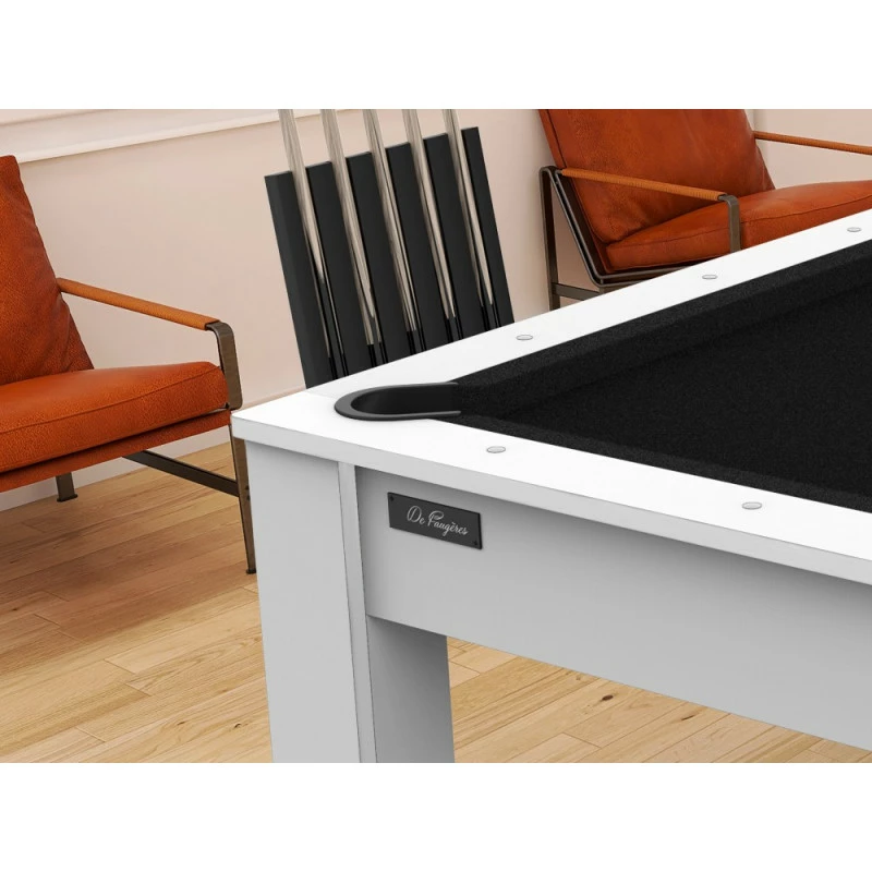 Billard Américain Arizona 7 Pieds Blanc Laqué / Tapis Noir 7 Billard Américain Arizona 7 Pieds Blanc Laqué / Tapis Noir – Image 5