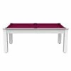 Billard Américain Arizona 7 Pieds Blanc Laqué / Tapis Prune -Ledepot Soldes Magasin billard americain arizona 7 pieds blanc tapis prune