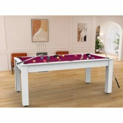 Billard Américain Arizona 7 Pieds Blanc Laqué / Tapis Prune 13 Billard Américain Arizona 7 Pieds Blanc Laqué / Tapis Prune -Ledepot Soldes Magasin billard americain arizona 7 pieds blanc tapis prune 4