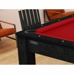 Billard Américain Arizona 7 Pieds Noir Boisé / Tapis Rouge -Ledepot Soldes Magasin billard americain arizona 7 pieds noir boise tapis rouge 1 2