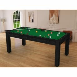 Billard Américain Arizona 7 Pieds Noir Boisé / Tapis Vert -Ledepot Soldes Magasin billard americain arizona 7 pieds noir boise tapis vert 1 2