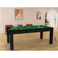 Billard Américain Arizona 7 Pieds Noir Boisé / Tapis Vert -Ledepot Soldes Magasin billard americain arizona 7 pieds noir boise tapis vert 1 5