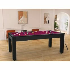 Billard Américain Arizona 7 Pieds Noir Grainé / Tapis Prune -Ledepot Soldes Magasin billard americain arizona 7 pieds noir graine tapis prune 4
