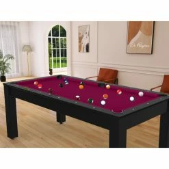 Billard Américain Arizona 7 Pieds Noir Grainé / Tapis Prune -Ledepot Soldes Magasin billard americain arizona 7 pieds noir graine tapis prune 6