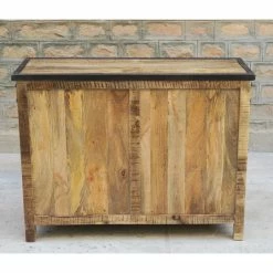 Buffet 1 Porte 4 Tiroirs Bois De Manguier Et Métal -Ledepot Soldes Magasin buffet 1 porte 4 tiroirs bois de manguier et metal 4