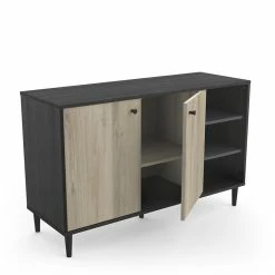 Demeyere Buffet 2 Portes 3 Niches Industriel Arty -Ledepot Soldes Magasin buffet 2 portes 3 niches industriel arty 3