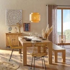 Buffet 2 Portes Ajmal Bois Massif Manguier Atmosphera -Ledepot Soldes Magasin buffet 2 portes ajmal bois massif manguier atmosphera 6