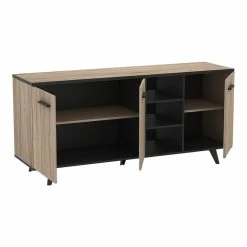 Demeyere Buffet Bas Bruce 3 Portes 3 Niches -Ledepot Soldes Magasin buffet bas bruce 3 portes 3 niches 3