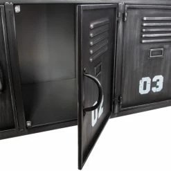 Buffet Bas Sevin Métal 4 Portes Atmosphera -Ledepot Soldes Magasin buffet bas sevin metal 4 portes atmosphera 4