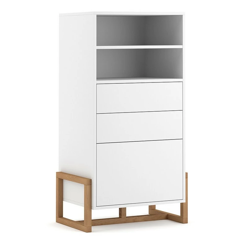 Buffet Haut 2 Tiroirs 1 Porte Oslo Blanc 3 Buffet Haut 2 Tiroirs 1 Porte Oslo Blanc