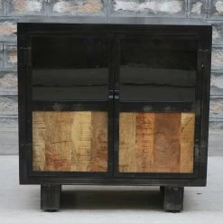 Buffet Métal Et Bois Jodhpur 2 Portes -Ledepot Soldes Magasin buffet metal et bois jodhpur portes 4