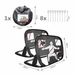 Cage De Foot Pliable 2en1 120x80cm - Modèle Newbie -Ledepot Soldes Magasin cage de foot pliable 2en1 120x80cm modele newbie 1 3