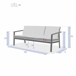 Canapé 3 Places Pavane Graphite Hespéride -Ledepot Soldes Magasin canape 3 places pavane graphite hesperide 1 5