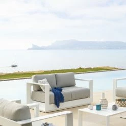 Canapé Extérieur 2 Places Allure Blanc Hespéride -Ledepot Soldes Magasin canape exterieur 2 places allure blanc hesperide 1