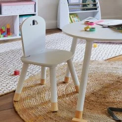 Chaise Enfant Blanche Collection Douceur Atmosphera -Ledepot Soldes Magasin chaise enfant blanche collection douceur atmosphera 2