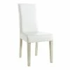 Demeyere Chaise Dossier Haut Blanc PU Guevara -Ledepot Soldes Magasin chaise ernesto blanc