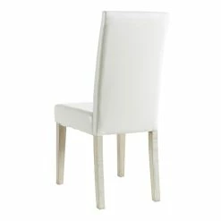 Demeyere Chaise Dossier Haut Blanc PU Guevara -Ledepot Soldes Magasin chaise ernesto blanc 1 5
