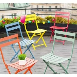 Chaise Métal Pliante Greensboro Graphite Hespéride -Ledepot Soldes Magasin chaise greensboro hesperide graphite 2