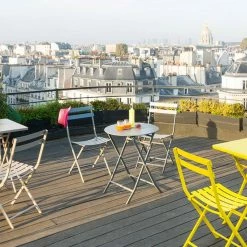 Chaise Métal Pliante Greensboro Graphite Hespéride -Ledepot Soldes Magasin chaise greensboro hesperide graphite 3