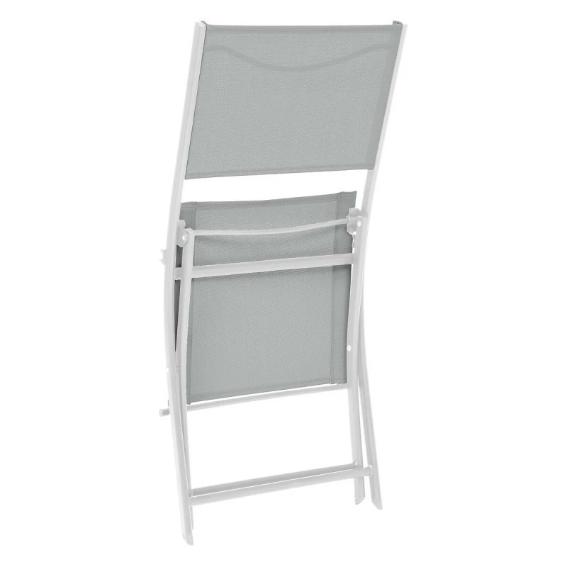 Chaise Pliante Modula Galet/blanc Hespéride 4 Chaise Pliante Modula Galet/blanc Hespéride – Image 2