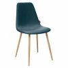Chaise Roka Coloris Bleu Denim Atmosphera -Ledepot Soldes Magasin chaise roka coloris bleu denim et hetre atmosphera
