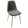 Chaise Roka Velours Gris Et HĂŞtre Atmosphera 2 Chaise Roka Velours Gris Et HĂŞtre Atmosphera -Ledepot Soldes Magasin chaise roka coloris gris et hetre atmosphera