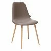 Chaise Roka Coloris Taupe Atmosphera -Ledepot Soldes Magasin chaise roka coloris taupe et hetre atmosphera