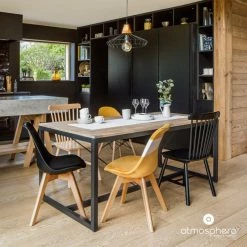 Chaise Salle Manger Baya Noir Atmosphera -Ledepot Soldes Magasin chaise salle manger baya noir atmosphera 1