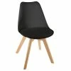 Chaise Salle Manger Baya Noir Atmosphera -Ledepot Soldes Magasin chaise salle manger baya noir atmosphera