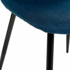 Chaise Tissu Et Métal Tyka Bleu Atmosphera -Ledepot Soldes Magasin chaise tissu et metal tyka bleu atmosphera 2