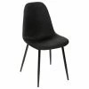 Chaise Tissu Et Métal Tyka Noir Atmosphera -Ledepot Soldes Magasin chaise tissu et metal tyka noir atmosphera
