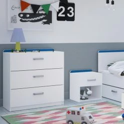 Demeyere Chevet 1 Tiroir Reverso Rose Ou Bleu -Ledepot Soldes Magasin chevet 1 tiroir reverso rose ou bleu 3