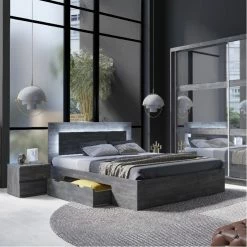 Lot De 2 Tables De Chevet Togo -Ledepot Soldes Magasin chevet 2 tiroirs togo lots de 2 2