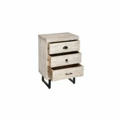Chevet 3 Tiroirs Bois Blanchi Ajay Atmosphera -Ledepot Soldes Magasin chevet 3 tiroirs bois blanchi ajay atmosphera 1