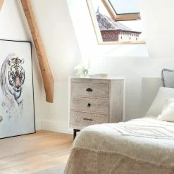 Chevet 3 Tiroirs Bois Blanchi Ajay Atmosphera -Ledepot Soldes Magasin chevet 3 tiroirs bois blanchi ajay atmosphera 3