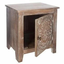 Chevet Shirel 1 Porte Bois Blanchi Atmosphera -Ledepot Soldes Magasin chevet shirel 1 porte bois blanchi atmosphera 3