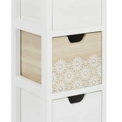 Chiffonnier 3 Tiroirs Chic Naturel Et Blanc -Ledepot Soldes Magasin chiffonnier 3 tiroirs chic naturel et blanc 3
